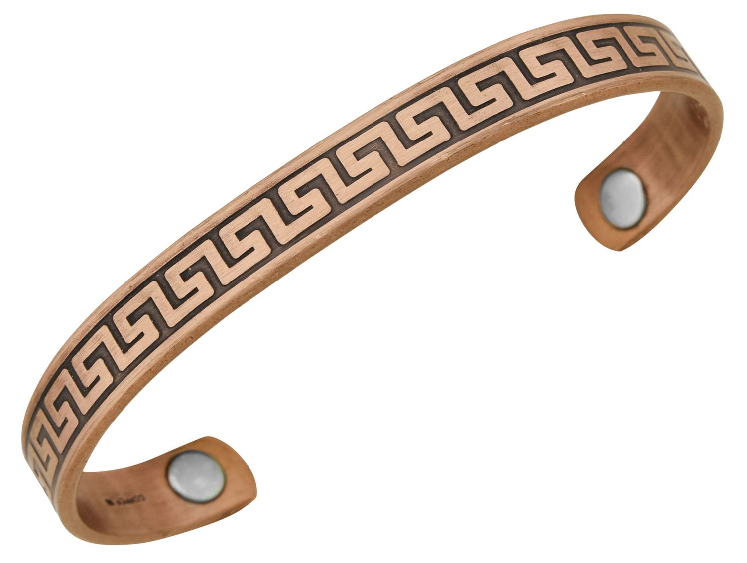 Copper Bracelet w/ Square Design Small