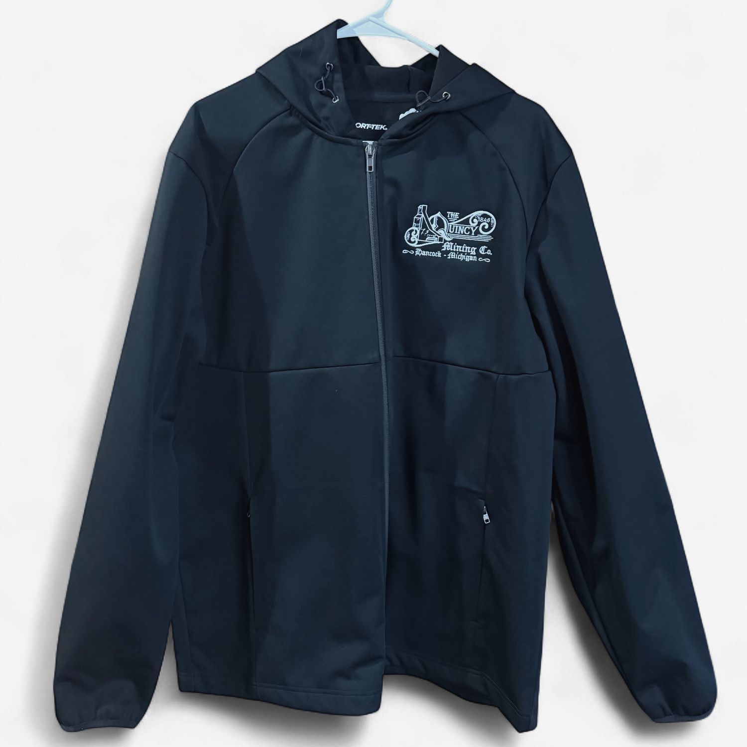 Black Hooded Soft Shell Jacket