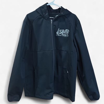 Black Hooded Soft Shell Jacket