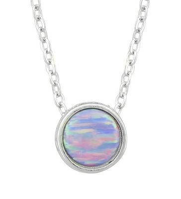 Pendant - Lavender Opal Small Silver Pendant