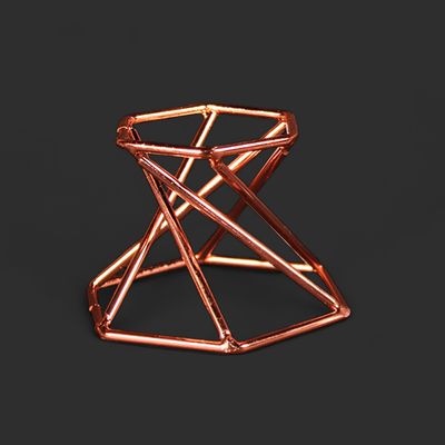 Copper Hexagonal Display Stand