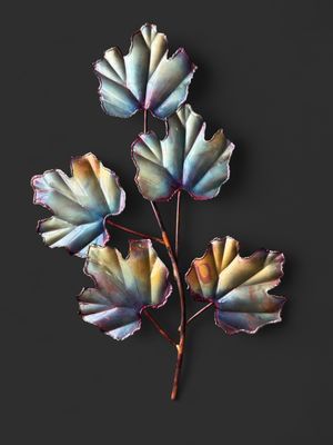 5 Maple Leaf Copper Art