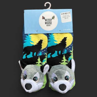 Timber Wolf Toddler Socks
