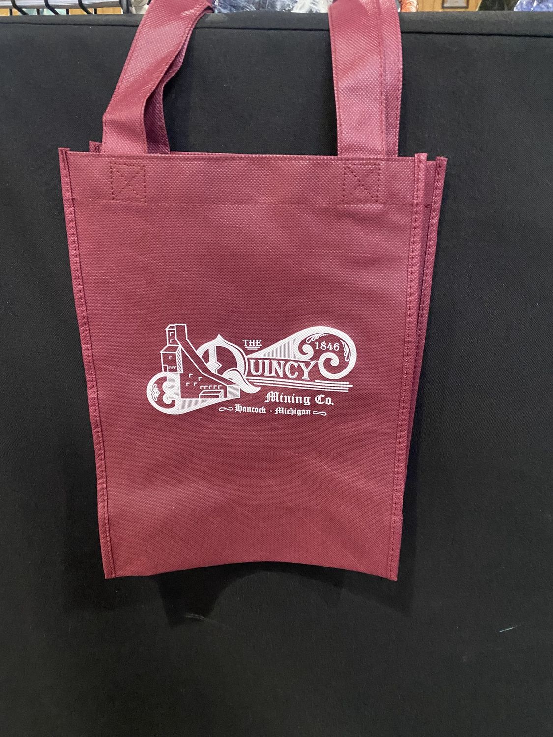 Burgundy Quincy Logo Bag
