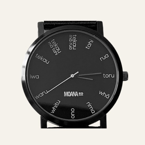 Moana Road Te Reo Watch, Colour: Black