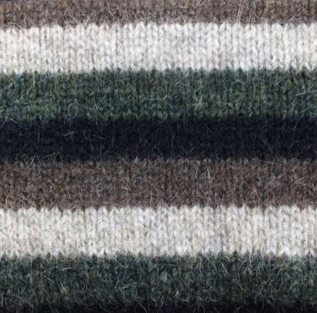 Lothlorian Multi Striped Scarf, Colour: Black &amp; Olive