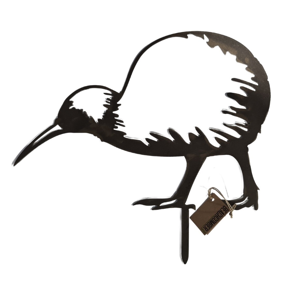 Corten Steel Garden Art Kiwi, Size: Large