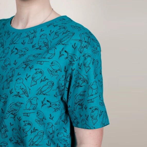 New Zealand Natives Tee - Teal, Size: S