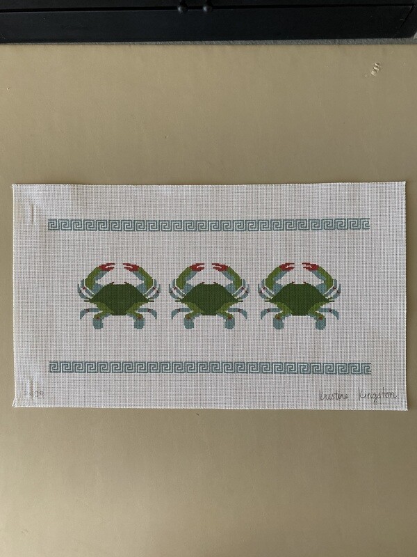 3 Crabs with Greek Key Border - K Kingston P 109