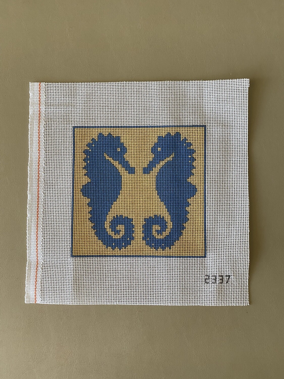 two seahorses blue - AP 2337