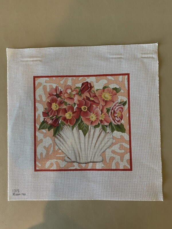 Pink Flower in Shell Vase - MS1315