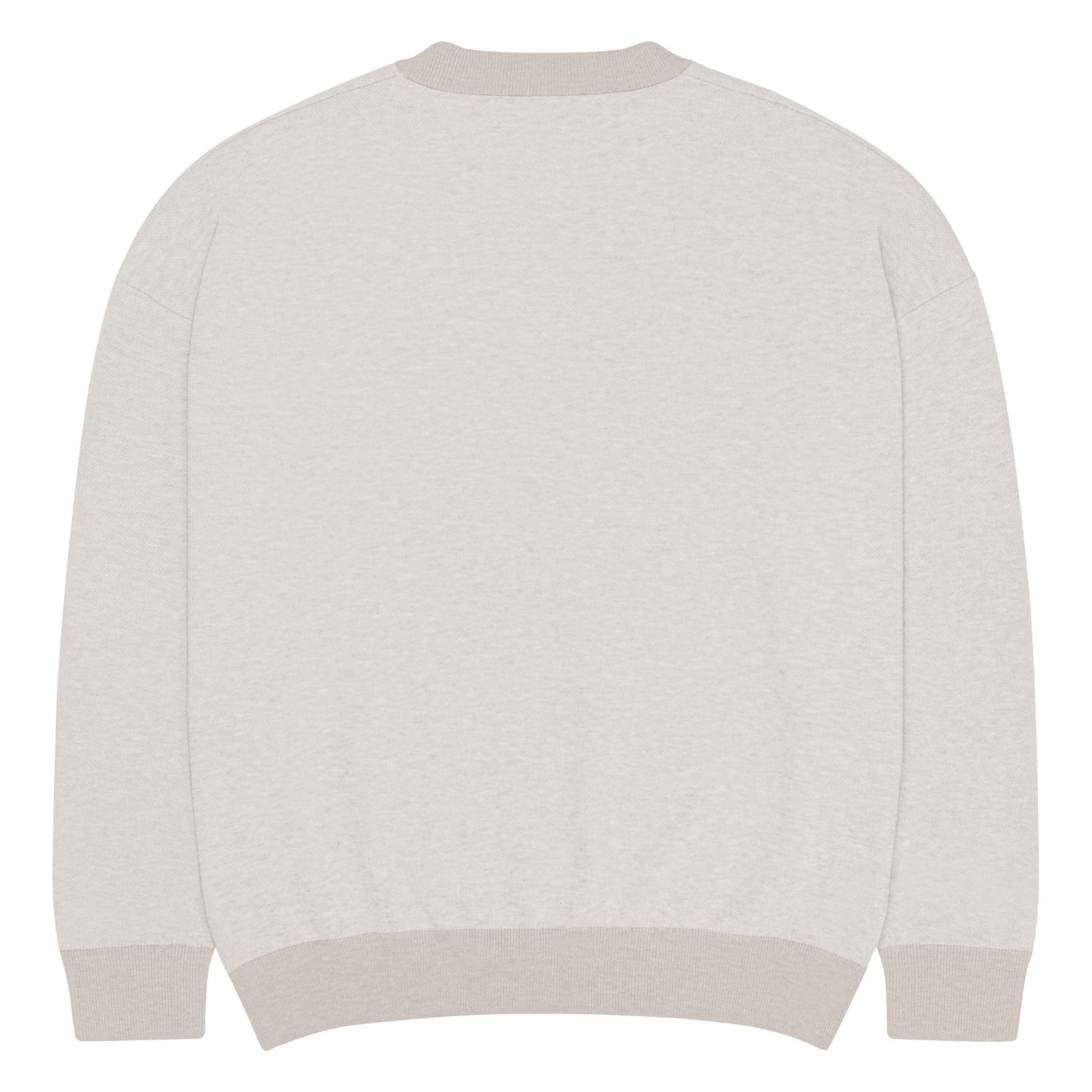 Relaxed fit knitted crew neck sweater