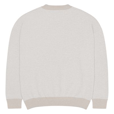 Relaxed fit knitted crew neck sweater