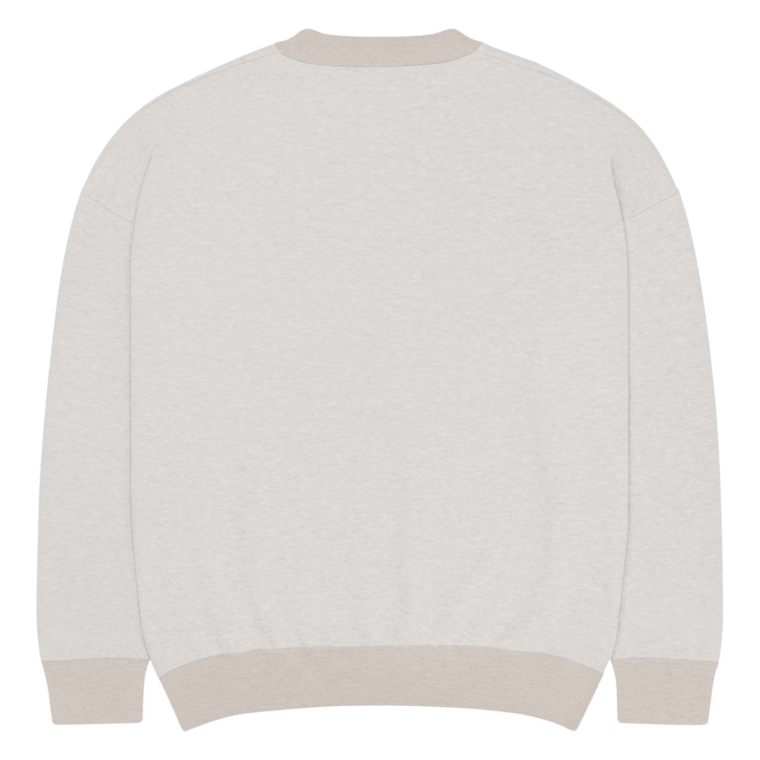 Relaxed fit knitted crew neck sweater