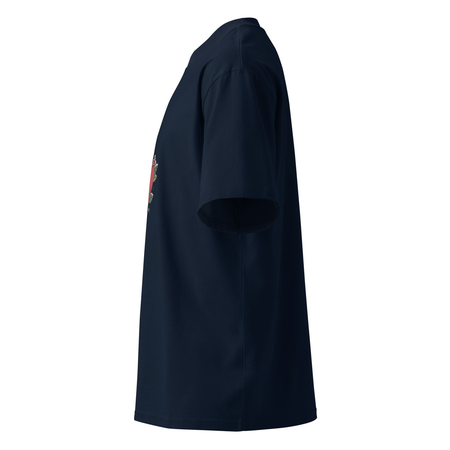 Unisex organic oversized high neck t-shirt