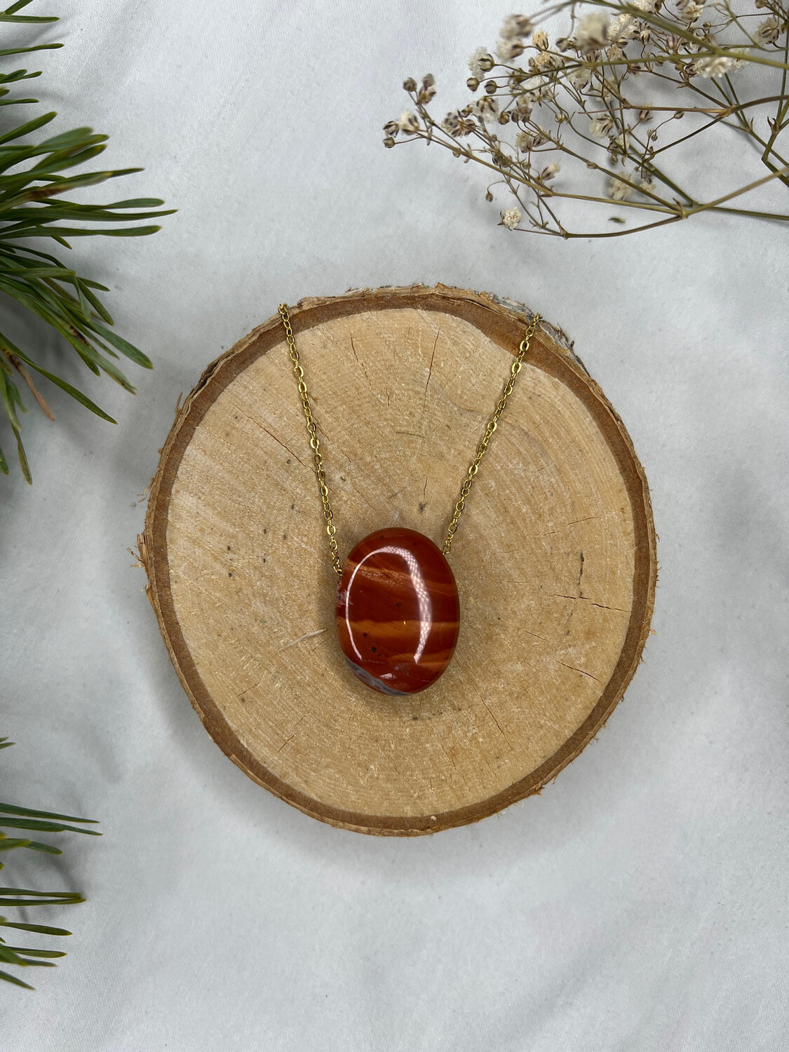 Pendentif Jaspe rouge