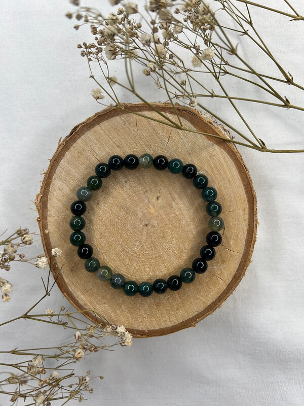 Bracelet Agate mousse