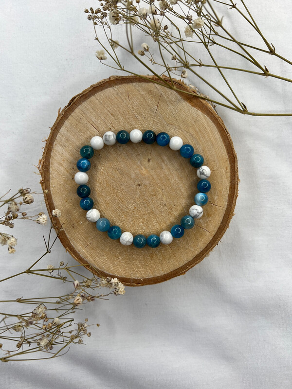 Bracelet Apatite x Howlite