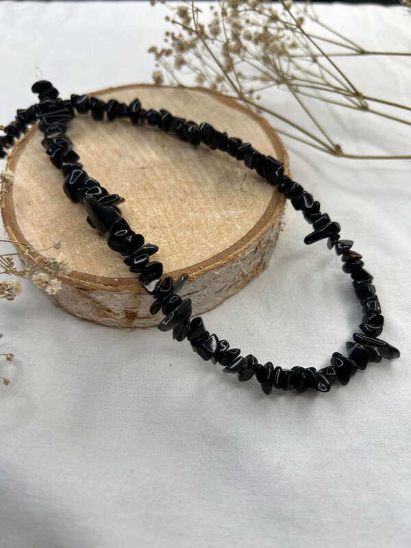 Collier Kali Obsidienne Noir