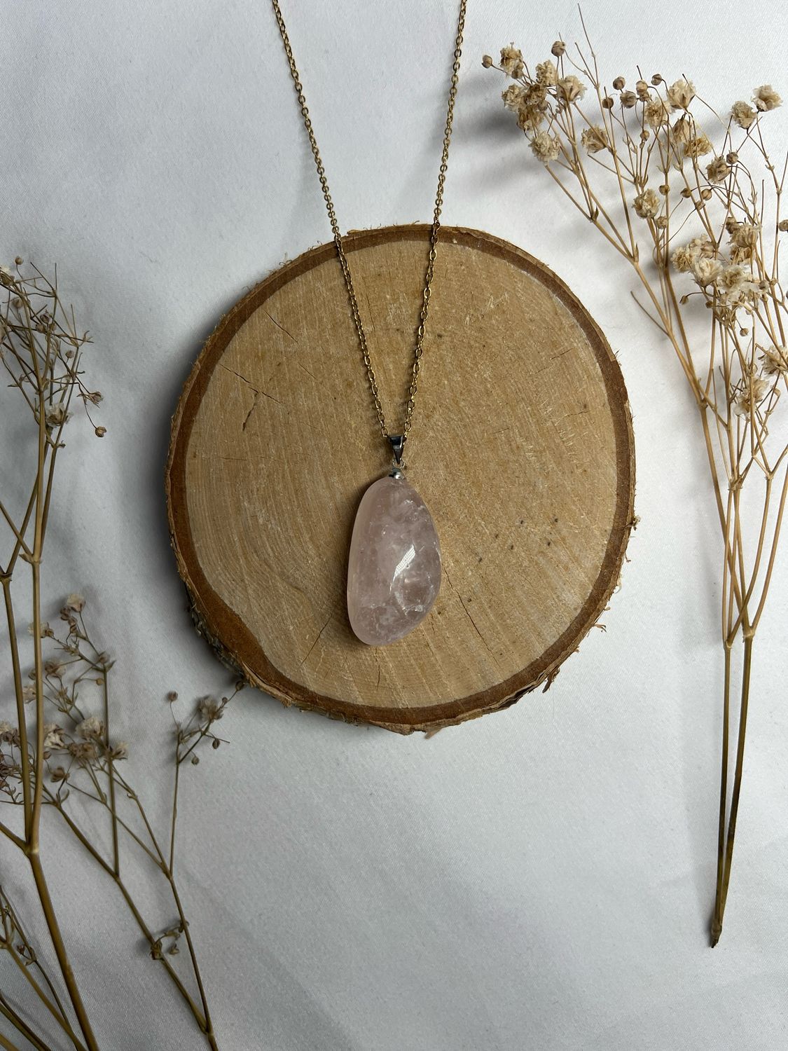 Pendentif Quartz rose