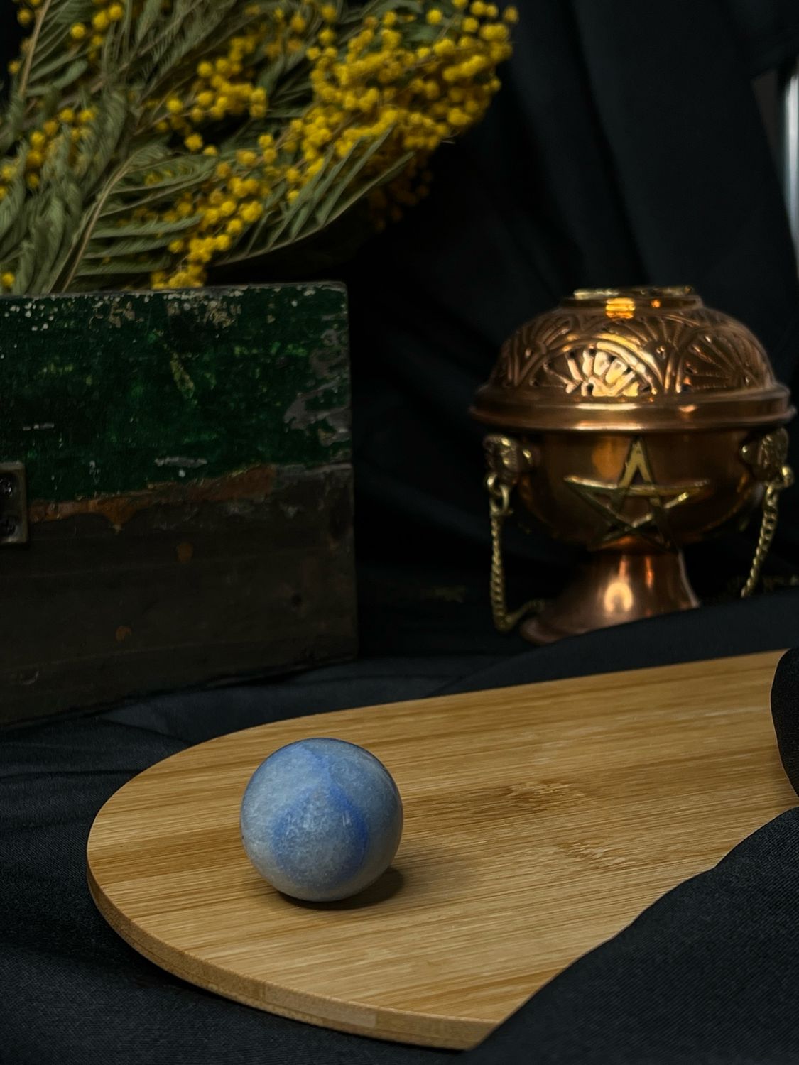 Sphère  :  Aventurine Bleu