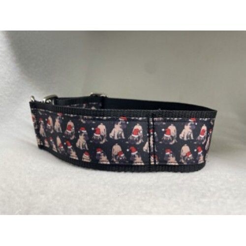 Christmas Pugs Whippet/Greyhound Collar