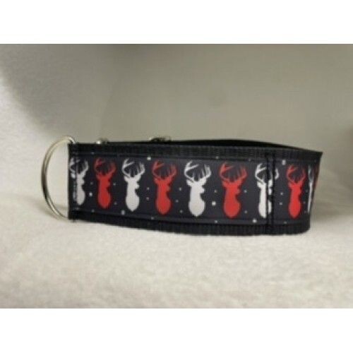 Reindeer Heads Whippet/Greyhound Collar
