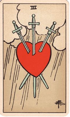 #Cardoftoday No.3 寶劍三  Three of Swords