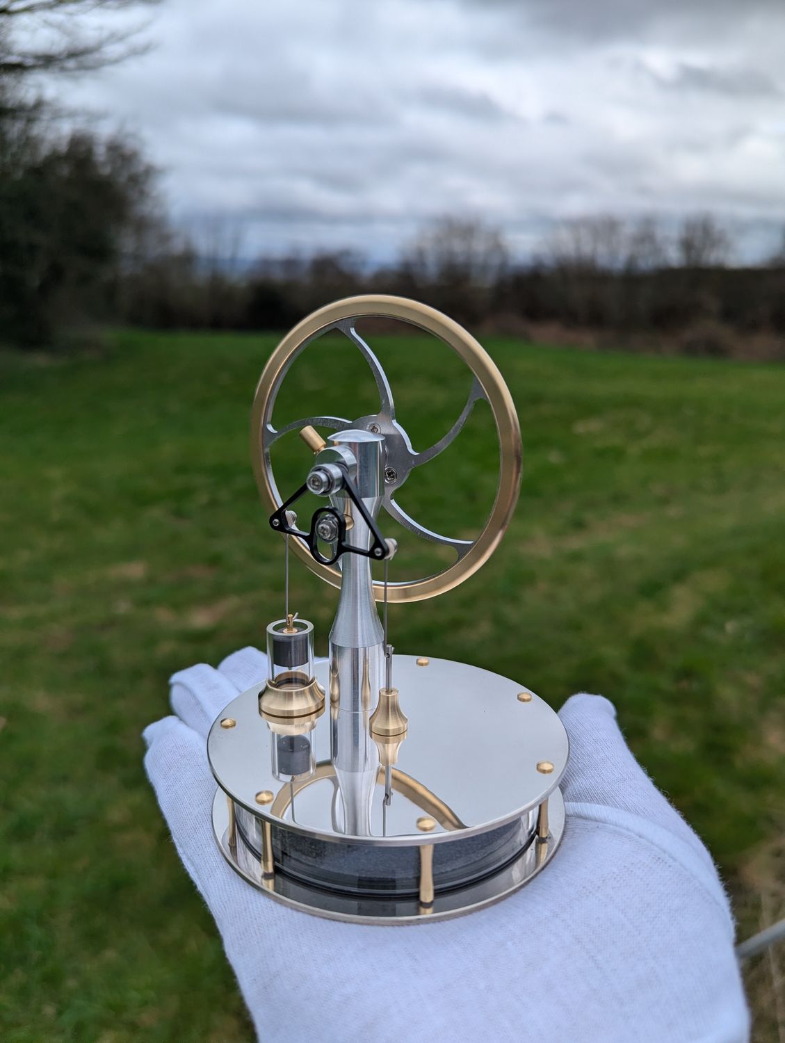 KS90R Sterling Silver Stirling Engine