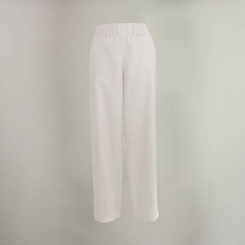 Leinenhose `Katja` wollweiß