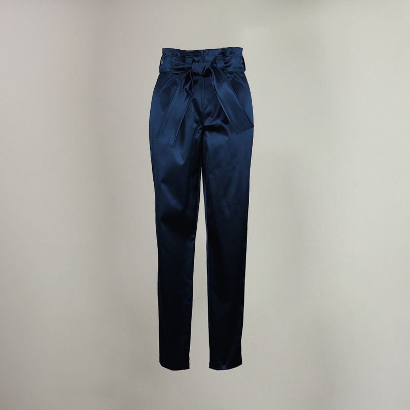 Paperbag Hose lang marineblau