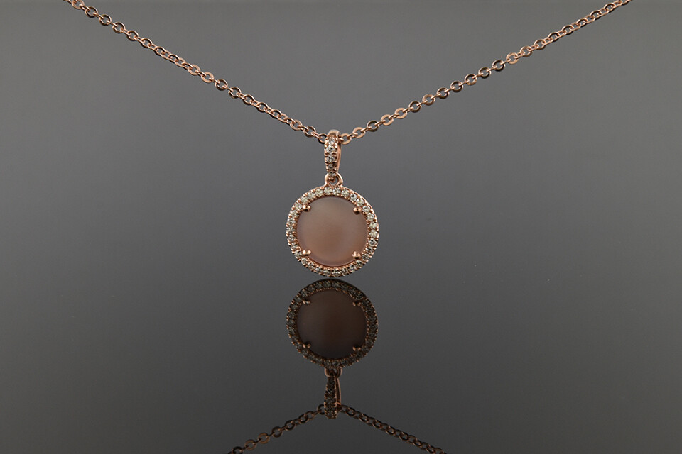 Rose Gold Mother Of Pearl Pendant