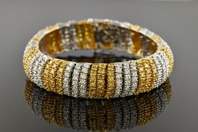 White & Yellow Diamond Bracelet