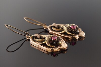 Georgian Rosy Gold Earrings