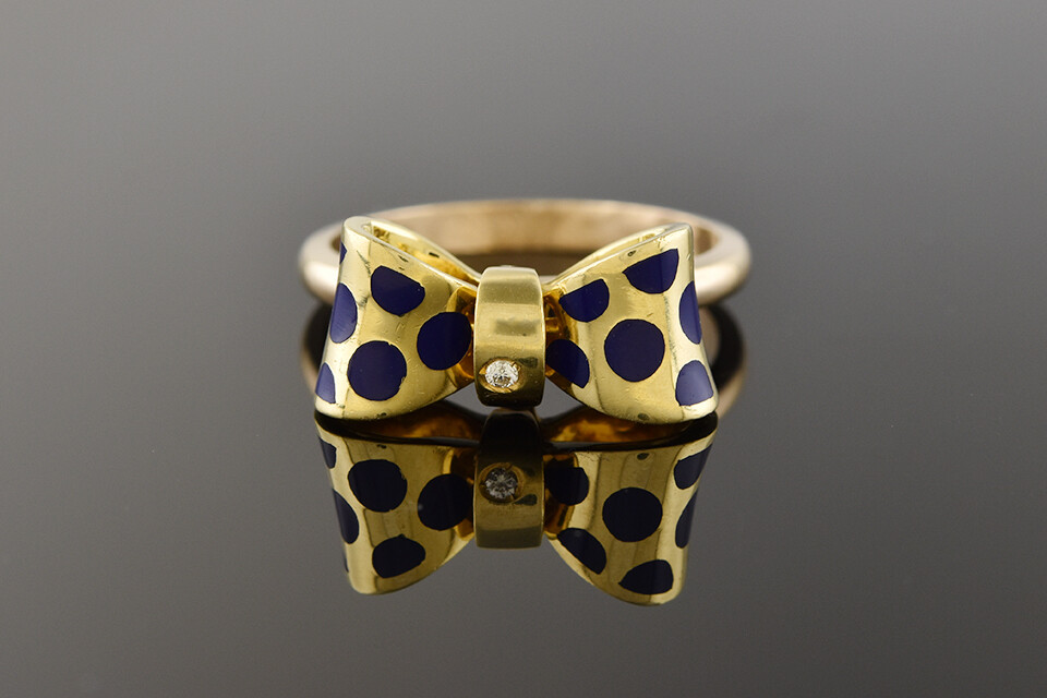 Enamel Bow Ring