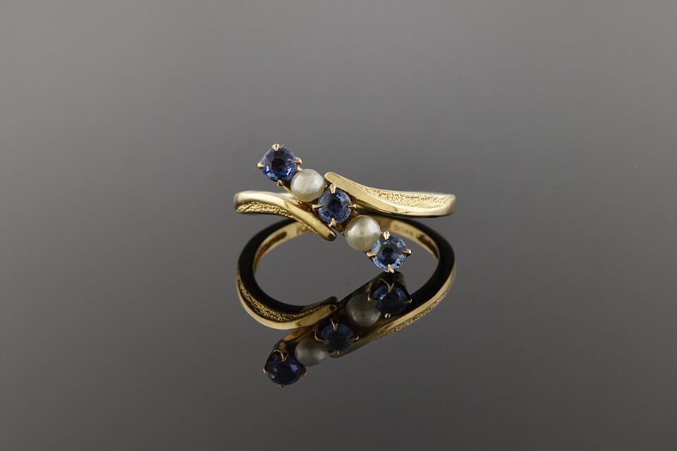 Sapphire & Pearl Conversion Ring