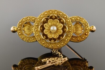 Circle Etruscan Revival Brooch