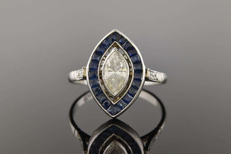 Colorless Marquise Diamond Ring