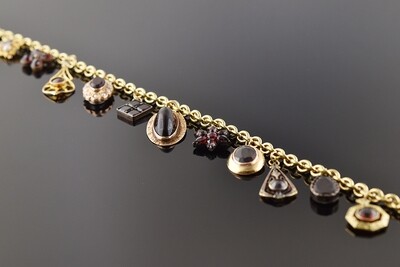 Garnet Charm Bracelet
