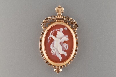 Cupid Cameo Pendant