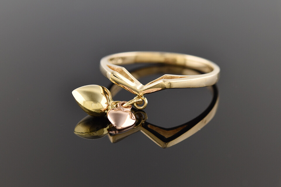 Heart Shaped Ring Design with 2 Carat Diamond in Gold for Enga