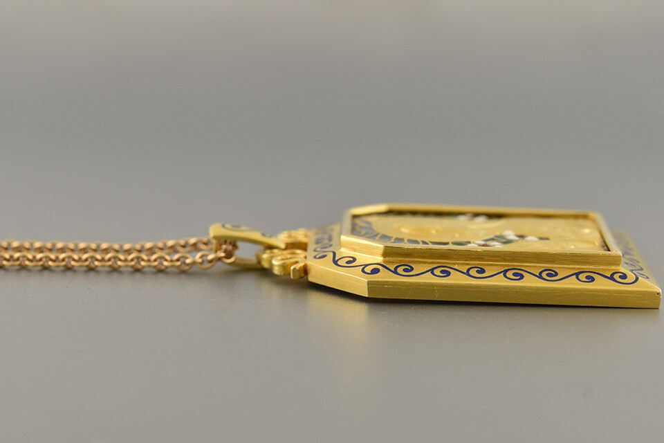 Plique-a'-jour Madonna Pendant by Masriera