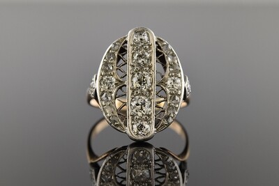 Oval Edwardian Diamond Ring