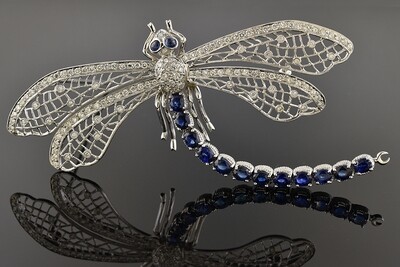 Sapphire & Diamond Dragonfly