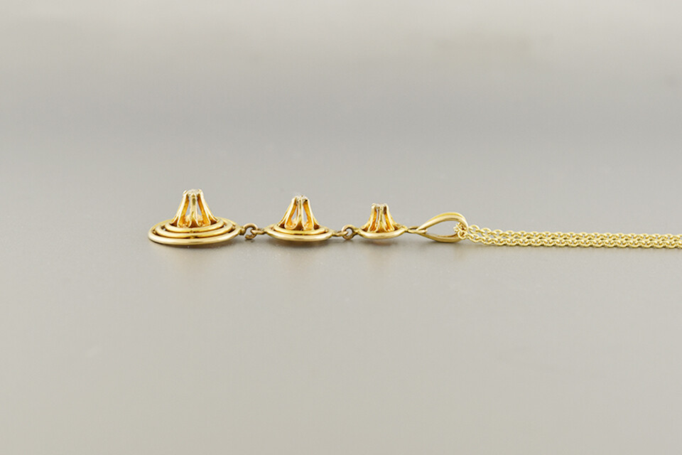 Vintage Three Diamond Pendant