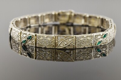 Art Deco Diamond Filigree Bracelet Art Deco Diamond Filigree Bracelet