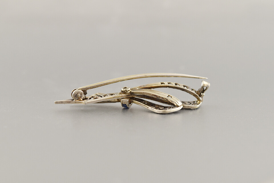 Small Diamond Bow Brooch