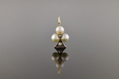 Pearl & Diamond Clover Pendant