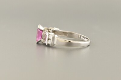 Oval Pink Sapphire Ring