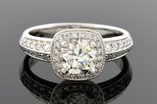 Platinum Halo Ring By Simon G. Platinum Halo Ring By Simon G.
